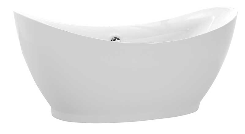Anzzi Reginald 68 in. Acrylic Soaking Bathtub in White with Tugela Faucet in Brushed Nickel FTAZ091-0052B 2