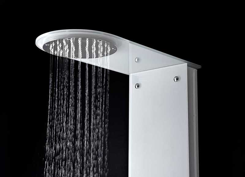 Anzzi PLAINS Series 56 in. Full Body Shower Panel System with Heavy Rain Shower and Spray Wand in White 5