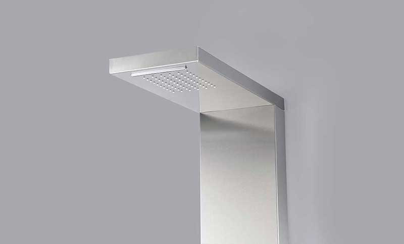 Anzzi EXPANSE Series 64 in. Full Body Shower Panel System with Heavy Rain Shower and Spray Wand in Brushed Steel 11