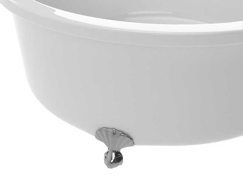 Anzzi CANTOR 4.9 ft. Claw Foot One Piece Acrylic Freestanding Soaking Bathtub in Glossy White  4