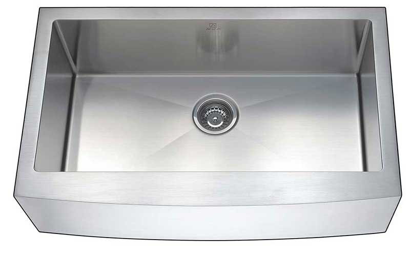 Anzzi ELYSIAN Farmhouse Stainless Steel 32 in. 0-Hole Single Bowl Kitchen Sink with Soave Faucet in Polished Chrome 13