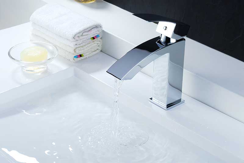 Anzzi Revere Series Single Hole Single-Handle Low-Arc Bathroom Faucet in Polished Chrome L-AZ037 3