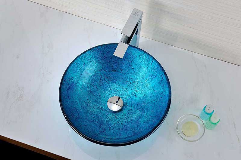 Anzzi Accent Series Deco-Glass Vessel Sink in Emerald Ice 7