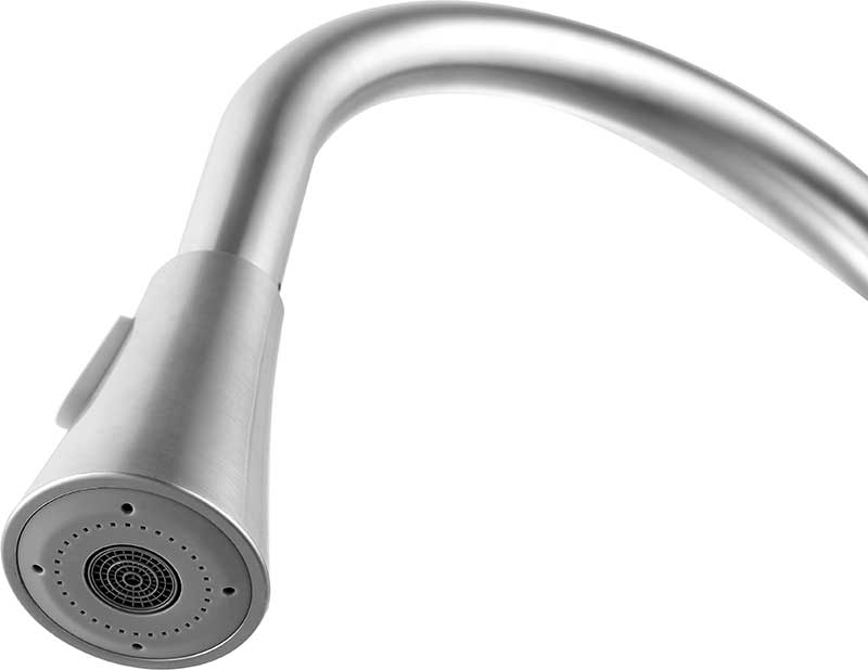 Anzzi Rodeo Single-Handle Pull-Out Sprayer Kitchen Faucet in Brushed Nickel KF-AZ214BN 14