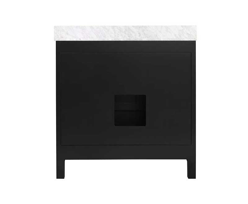 Anzzi Chateau 36 in. W x 22 in. D Vanity in Espresso with Marble Vanity Top in Carrara White with White Basin and Mirror 18