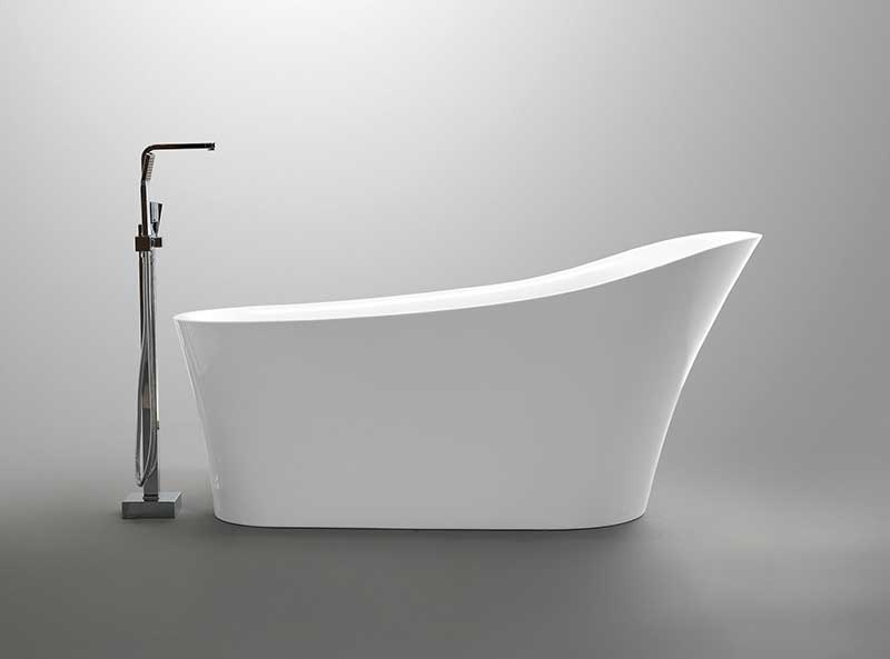 Anzzi Maple Series 5.58 ft. Freestanding Bathtub in White FT-AZ092 4