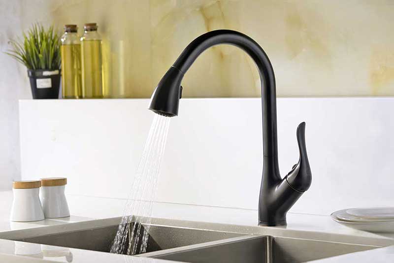 Anzzi Accent Series Single Handle Pull Down Kitchen Faucet in Oil Rubbed Bronze 3