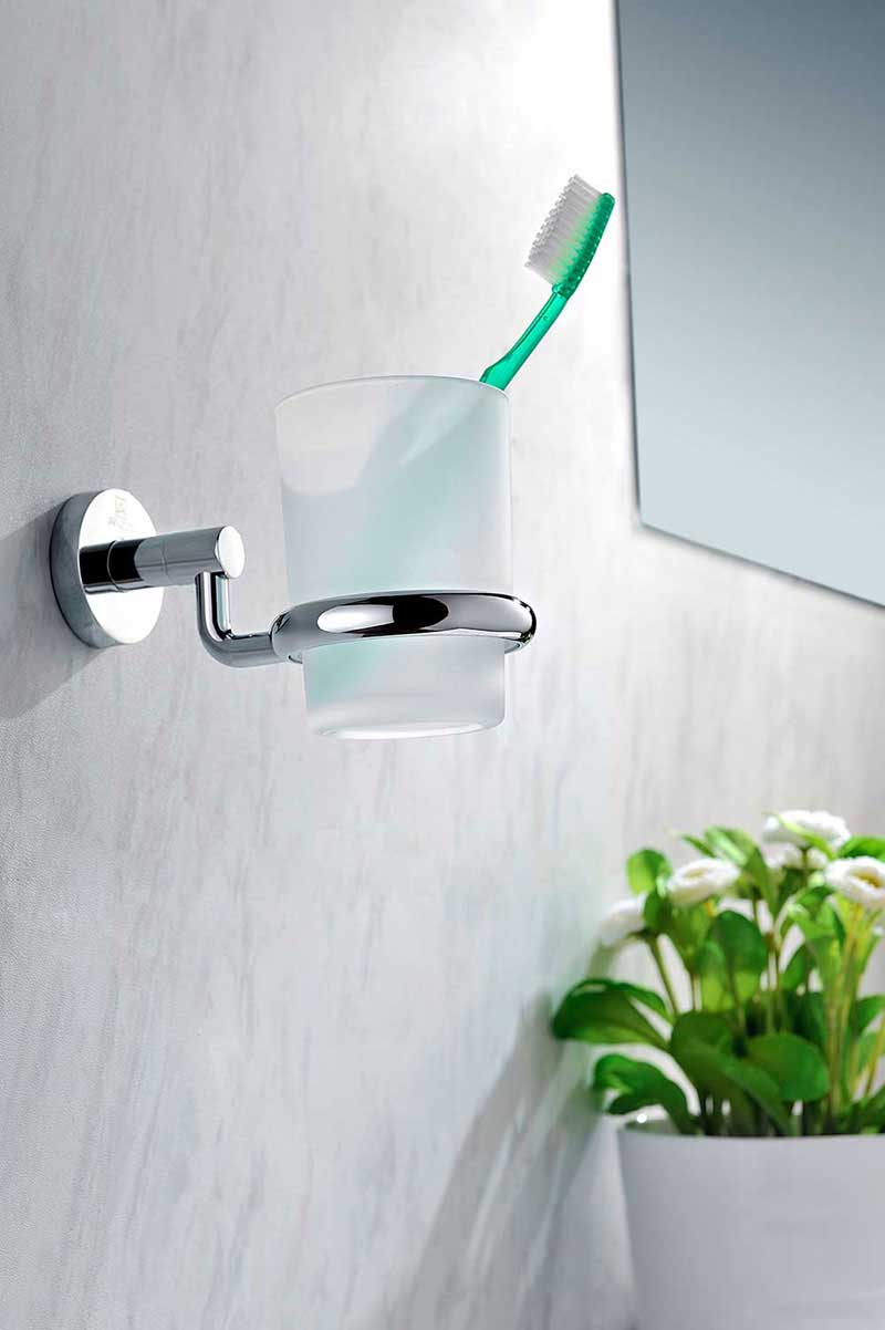 Anzzi Caster Series Toothbrush Holder in Polished Chrome 2