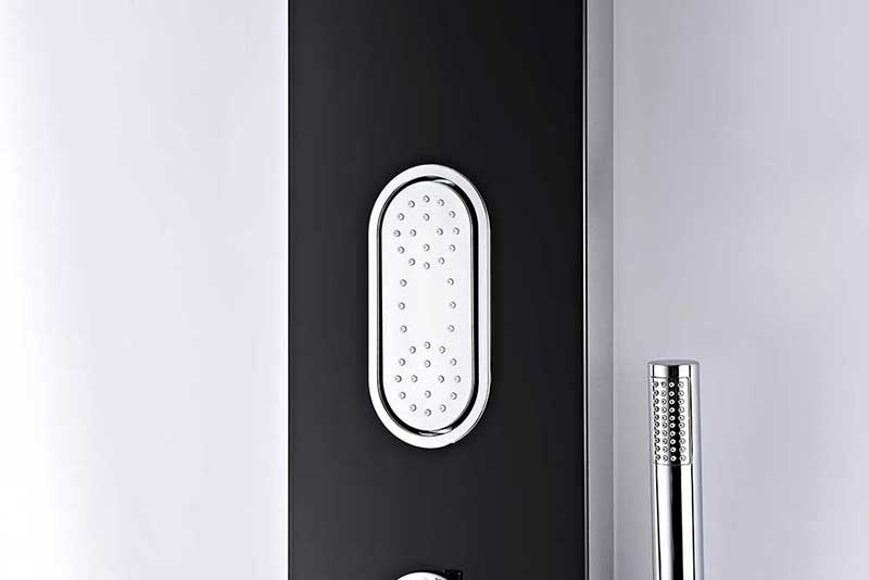 Anzzi LLANO Series 66 in. Full Body Shower Panel System with Heavy Rain Shower and Spray Wand in Black 4