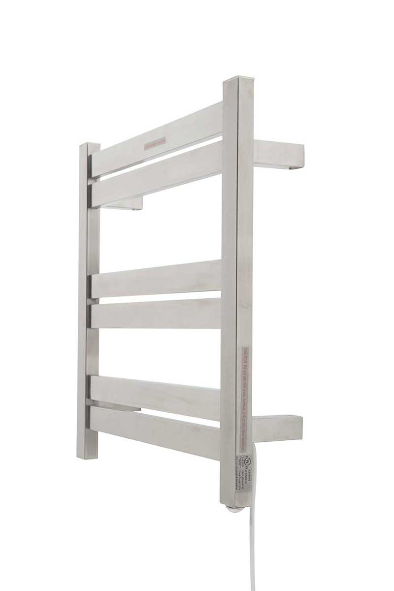 Anzzi Starling 6-Bar Stainless Steel Wall Mounted Electric Towel Warmer Rack in Brushed Nickel 8