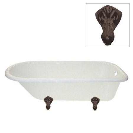 Kingston Brass VCTND673123T5 Vintage Safe & Anti-Slide Cast Iron Bathtub With Legs,No Drilling, Oil Rubbed Bronze