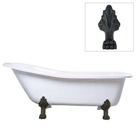 Kingston Brass VTDE692823C5 Vintage Acrylic Tub with Oil Rubbed Bronze Constantine Lion Feet, White