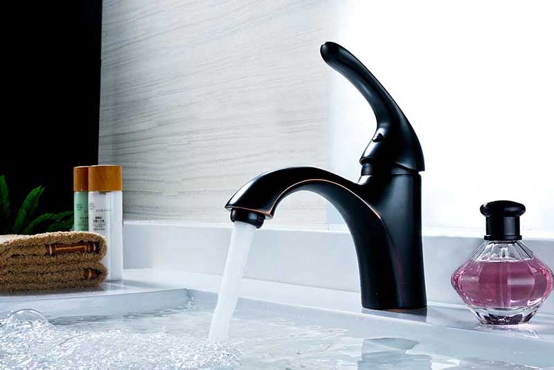 Anzzi Clavier Series Single Handle Bathroom Sink Faucet in Oil Rubbed Bronze 5