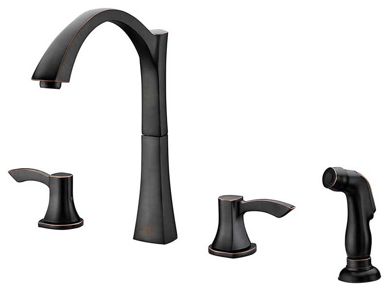 Anzzi Soave Series 2-Handle Kitchen Faucet in Oil Rubbed Bronze