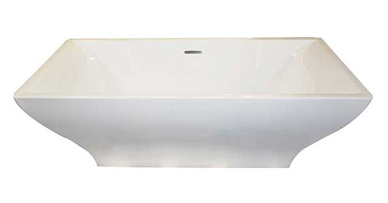 Anzzi Vision 70.4 in. One Piece Acrylic Freestanding Bathtub in Glossy White