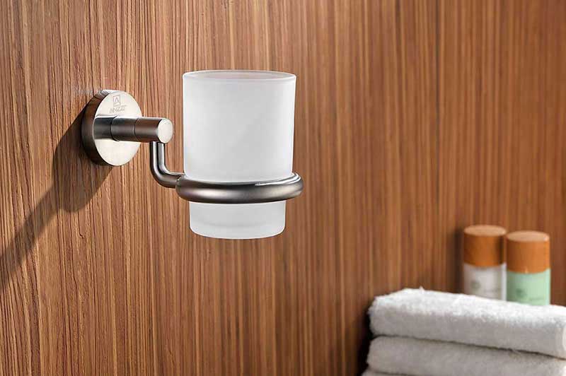 Anzzi Caster Series Toothbrush Holder in Brushed Nickel 2