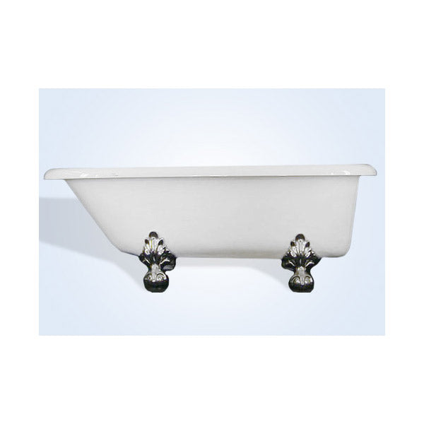 Restoria Monarch 66-inch Rolltop Clawfoot Bath Tub Wall Faucet Drillings