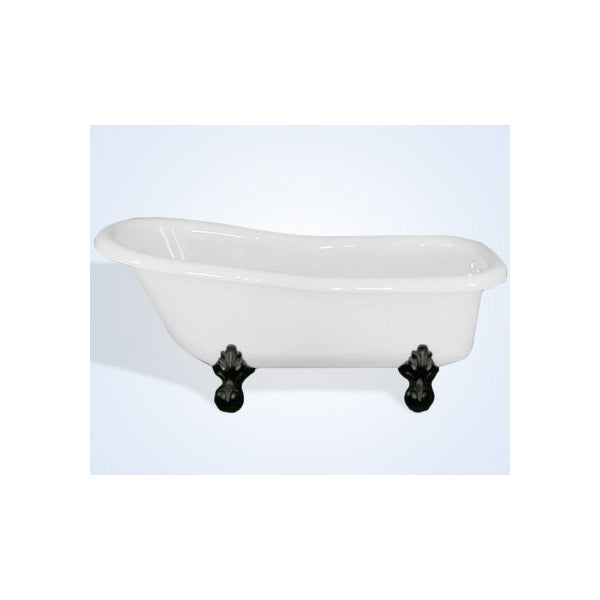 Restoria Imperial 66-inch Slipper Acrylic Clawfoot Tub by Restoria - Wall Faucet Drillings