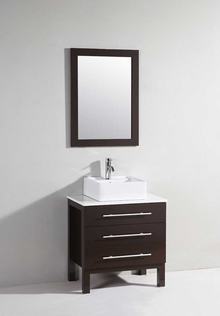 Legion Furniture 28" Single Bathroom Vanity Set with Mirror