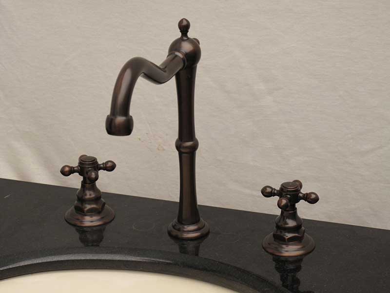 Legion Furniture Widespread Bathroom Faucet with Double Cross Handles 6