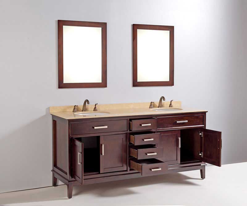 Legion Furniture 72" Bathroom Vanity Set with Mirrors 2