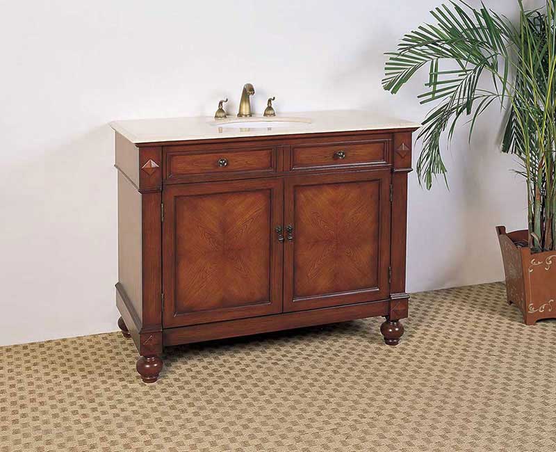 Legion Furniture 42" Sink Vanity - No Faucet American Pecan