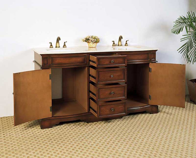 Legion Furniture 60.5" Sink Vanity - No Faucet Dark Brown 2