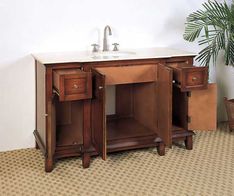 Legion Furniture 53" Sink Vanity - No Faucet Medium Brown 2