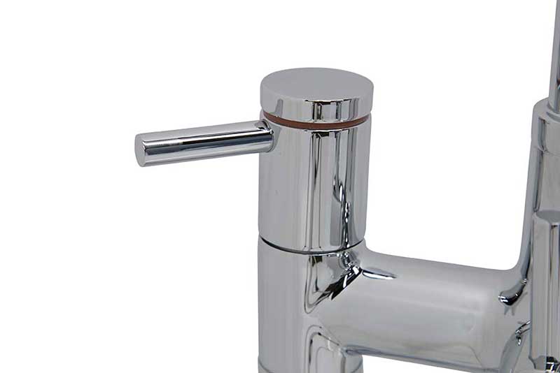 Anzzi Sol Series 3-Handle Freestanding Claw Foot Tub Faucet with Hand shower in Polished Chrome 9