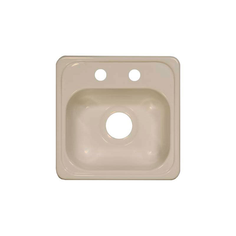 Lyons Industries DBAR02-3.5 Almond 15"x15" Single Bowl Acrylic 6.5" Deep Bar Sink with a 3.5" Drain Opening