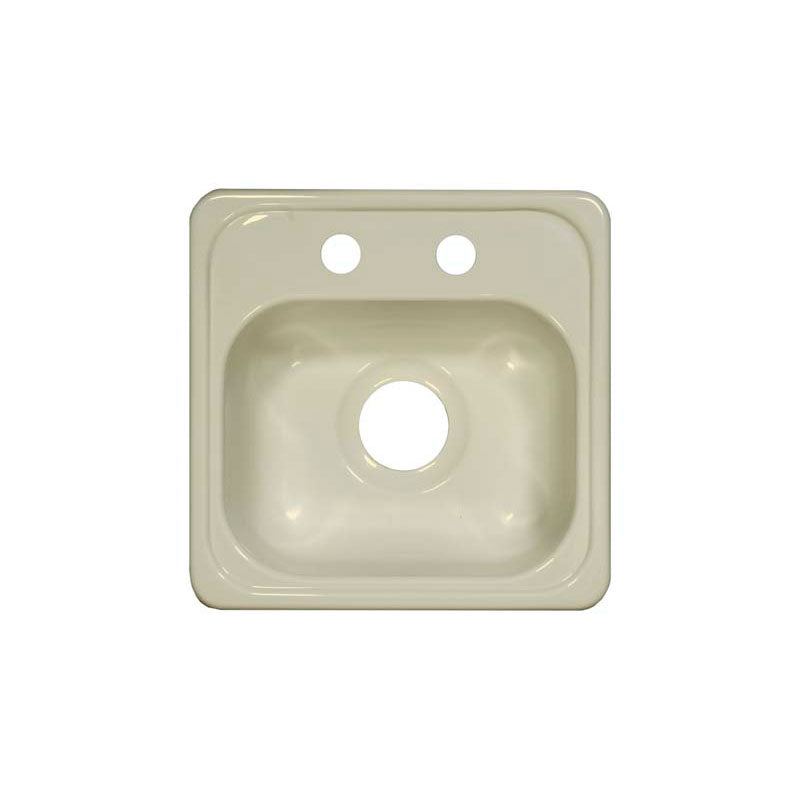 Lyons Industries DBAR09-3.5 Biscuit 15"x15" Single Bowl Acrylic 6.5" Deep Bar Sink with a 3.5" Drain Opening