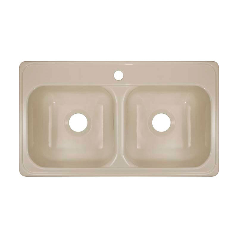 Lyons Industries DKS02J1-3.5 Almond 33"x19" Manufactured/Mobile Home Acrylic 9" Deep Kitchen Sink, Single Hole