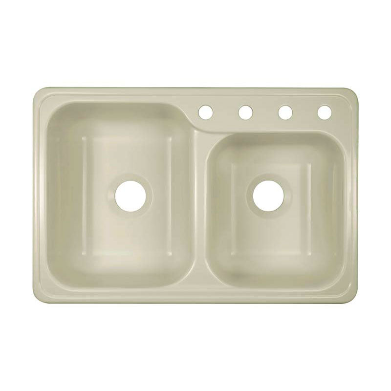 Lyons Industries DKS09GC Biscuit Gourmet Choice Dual Offset Bowl 8.5" Deep Acrylic Kitchen Sink