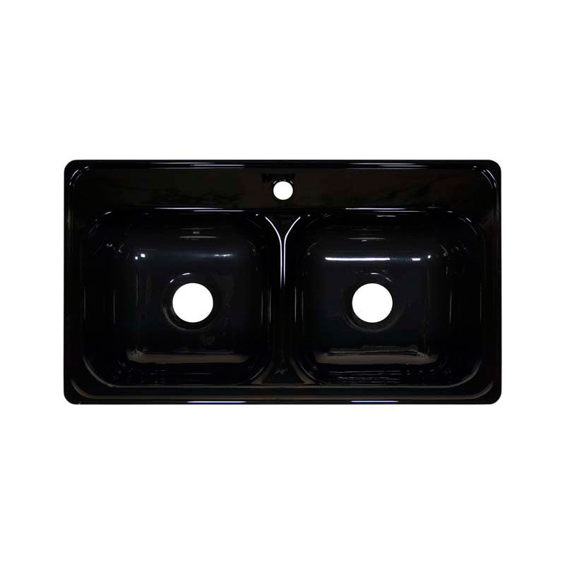 Lyons Industries DKS22J1-3.5 Black 33"x19" Manufactured/Mobile Home Acrylic 9" Deep Kitchen Sink, Single Hole
