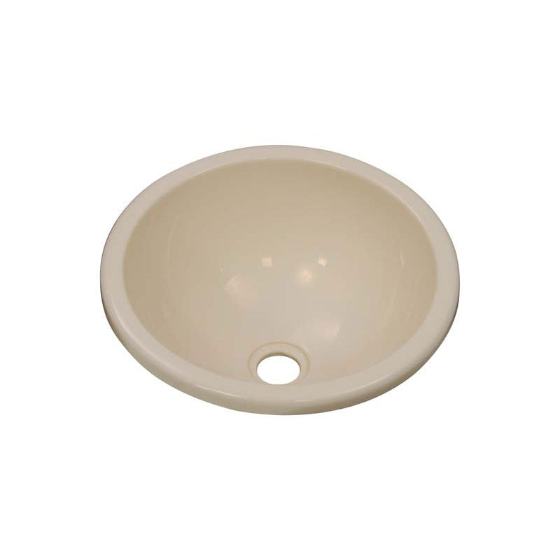Lyons Industries DKSEN02-1.5 Almond 12.75" in Diameter Round Acrylic Entertainment Sink with a 1.5" Drain Opening