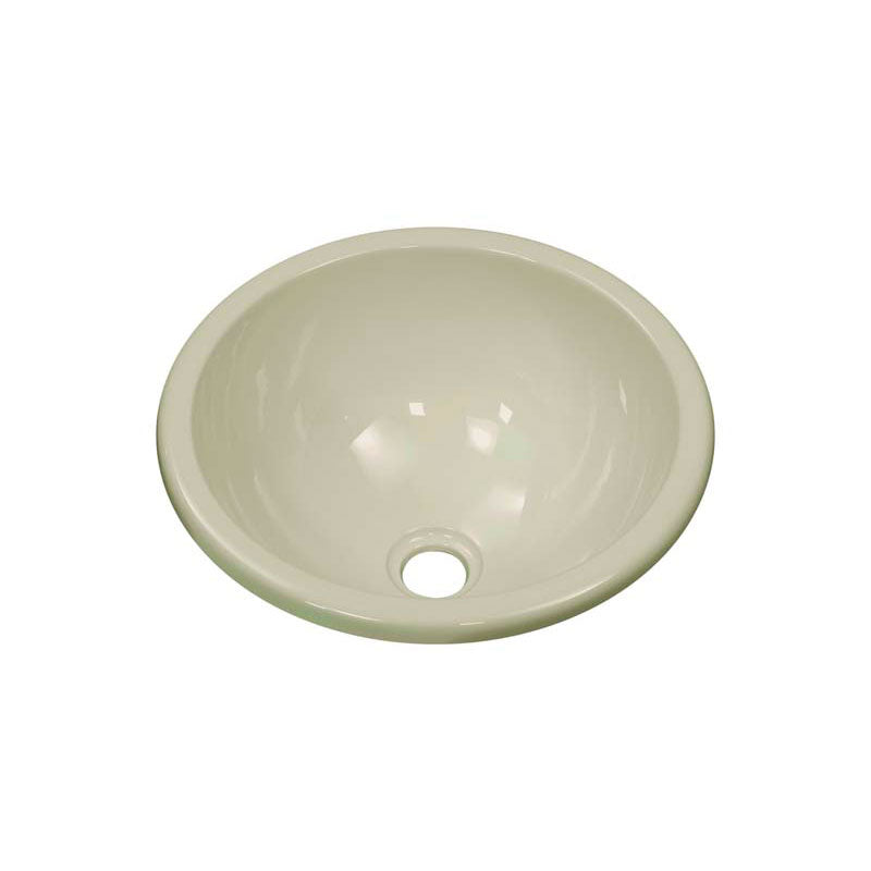Lyons Industries DKSEN09-1.5 Biscuit 12.75" in Diameter Round Acrylic Entertainment Sink with a 1.5" Drain Opening