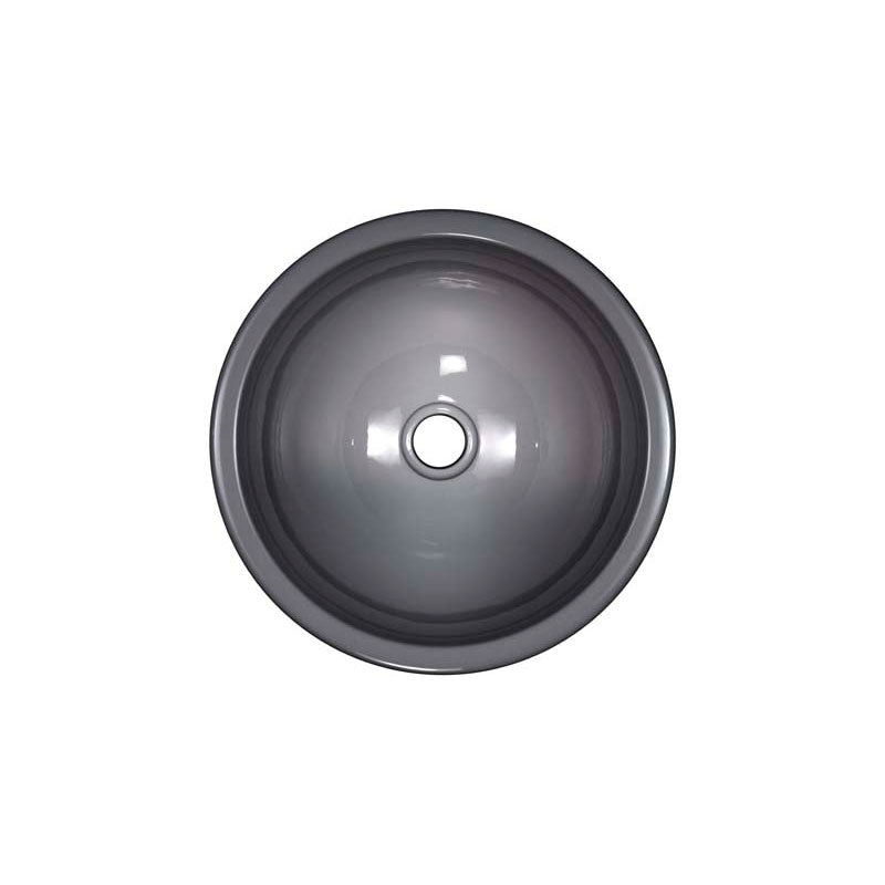 Lyons Industries DKSEN64-1.5 Metallic Silver 12.75" in Diameter Round Acrylic Entertainment Sink with a 1.5" Drain Opening