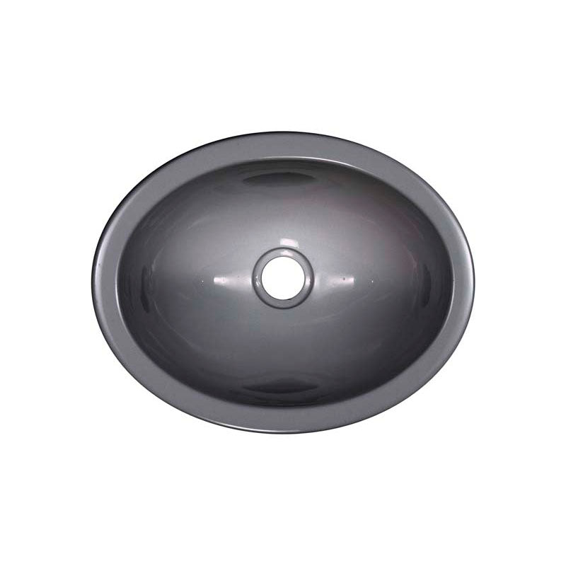 Lyons Industries DKSENV64-1.5 Metallic Silver 13" X 10.25" Oval Acrylic Entertainment Sink with a 1.5" Drain Opening