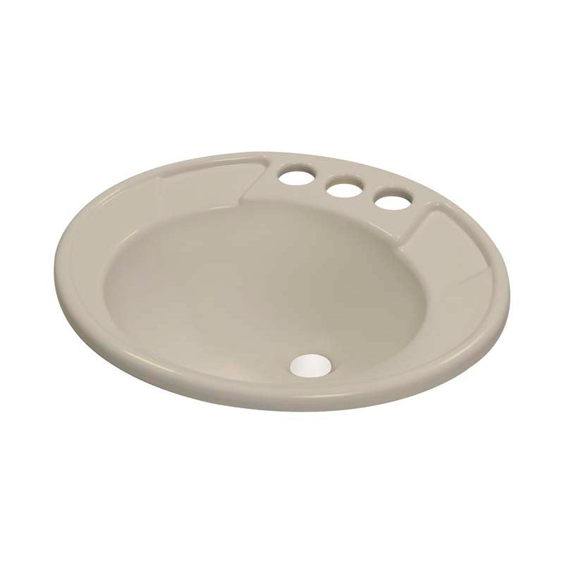 Lyons Industries DLAV02-17 Almond 17"x14" Acrylic 6" Deep Lavatory Drop-In Sink with Molded Soap Dishes