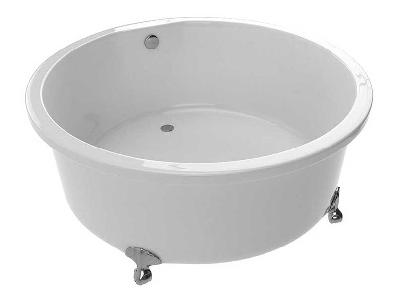 Anzzi CANTOR 4.9 ft. Claw Foot One Piece Acrylic Freestanding Soaking Bathtub in Glossy White 
