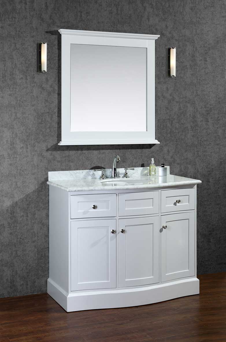 Ariel by Seacliff Montauk 42" Single-Sink Bathroom Vanity Set With Mirror SCMON42SWH 2