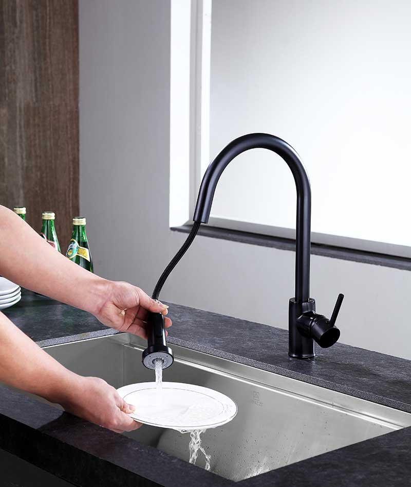 Anzzi Somba Single-Handle Pull-Out Sprayer Kitchen Faucet in Oil Rubbed Bronze KF-AZ213ORB 7