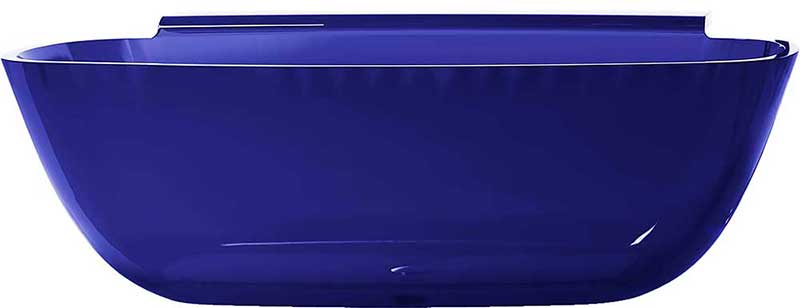 Anzzi Vida 5.2 ft. Man-Made Stone Freestanding Non-Whirlpool Bathtub in Regal Blue and Kase Series Faucet in Chrome 3