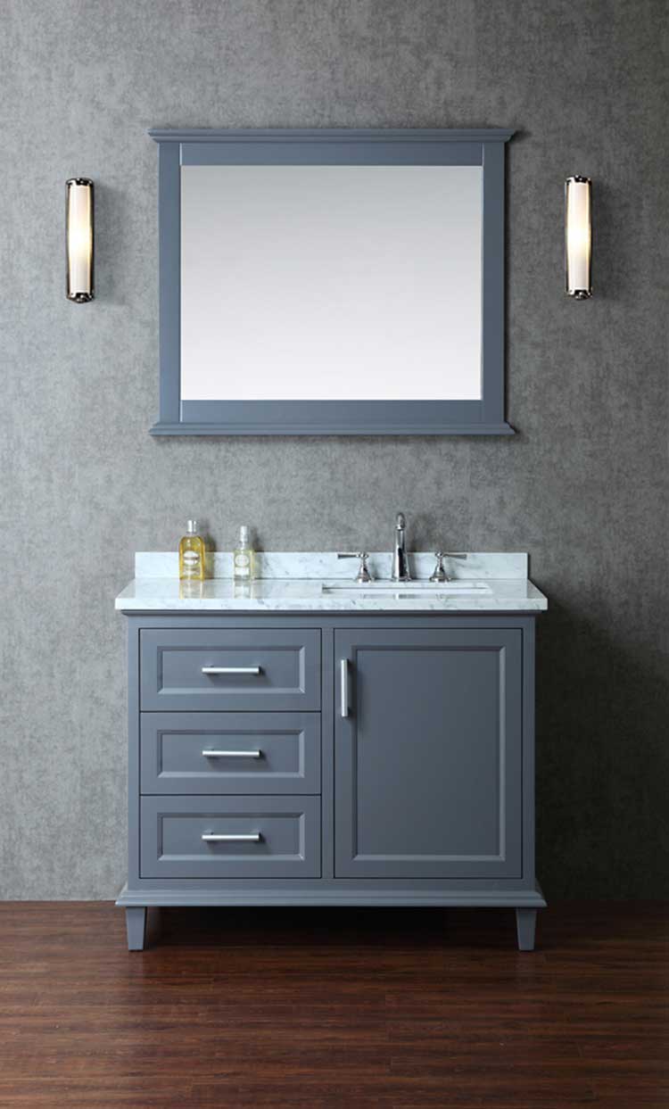 Ariel by Seacliff Nantucket 42" Single-Sink Bathroom Vanity Set With Mirror SCNAN42SWG