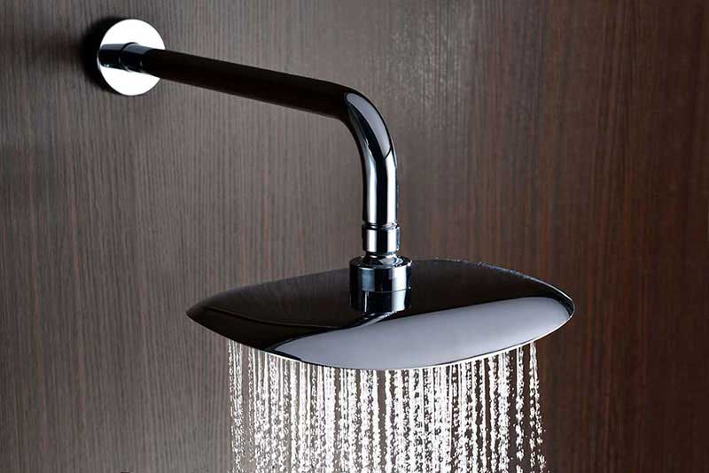 Anzzi Tempo Series Single Handle Wall Mounted Showerhead and Bath Faucet Set in Polished Chrome 5
