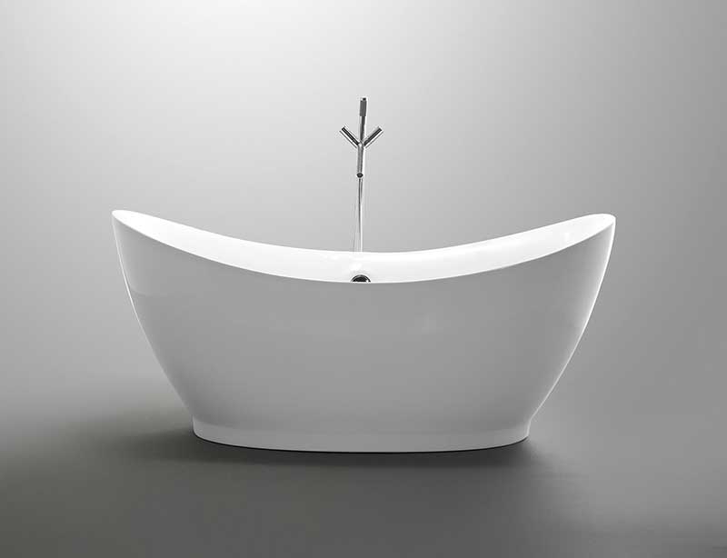 Anzzi Reginald Series 5.67 ft. Freestanding Bathtub in White FT-AZ091 4
