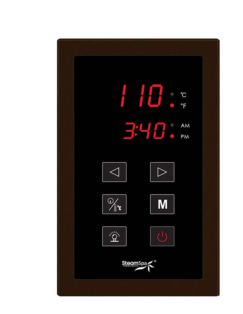 SteamSpa Oasis Touch Panel Control Kit in Oil Rubbed Bronze 2