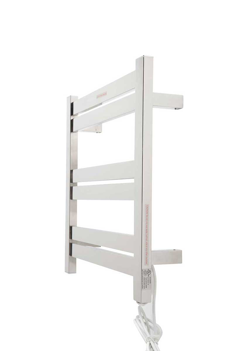 Anzzi Starling 6-Bar Stainless Steel Wall Mounted Electric Towel Warmer Rack in Polished Chrome 8