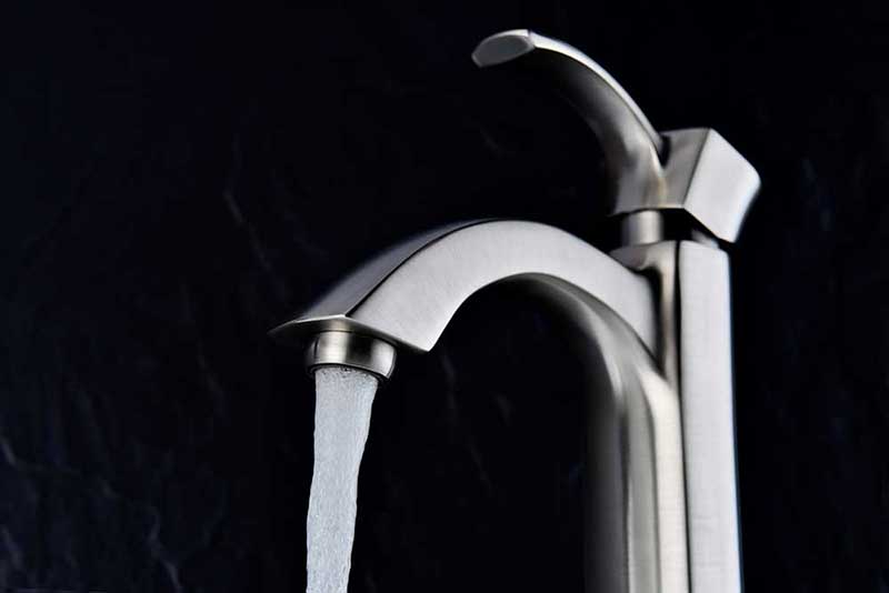 Anzzi Harmony Series Single Handle Vessel Sink Faucet in Brushed Nickel 4