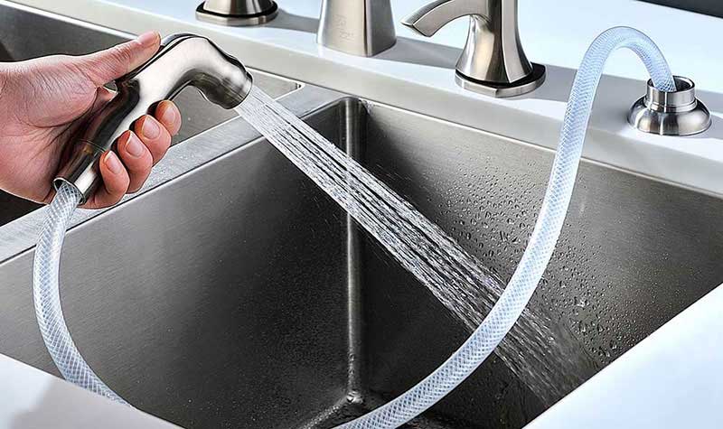 Anzzi VANGUARD Undermount Stainless Steel 32 in. 0-Hole Single Bowl Kitchen Sink with Soave Faucet in Brushed Nickel 4